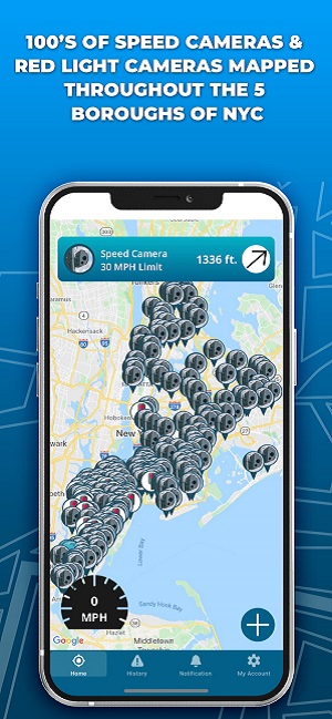 Speed Cameras Map for NYC